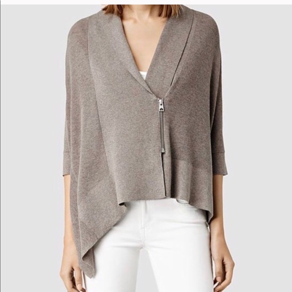 All Saints Sweaters - ALL SAINTS Ali Zipper Batwing Sweater Cardigan M